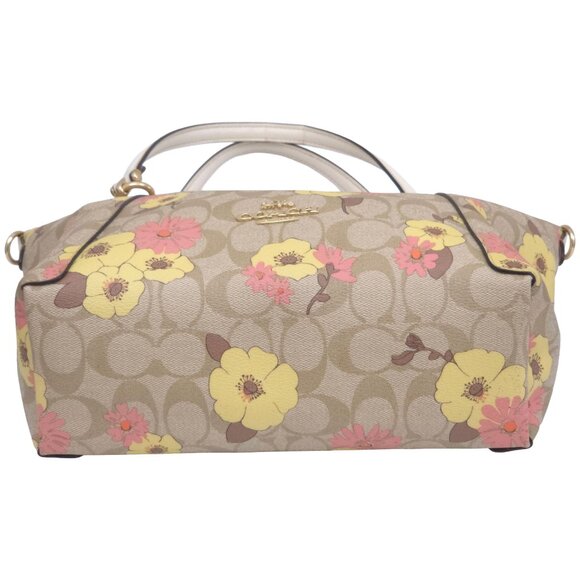 Coach Signature Floral Kacey Satchel - Picture 5 of 12